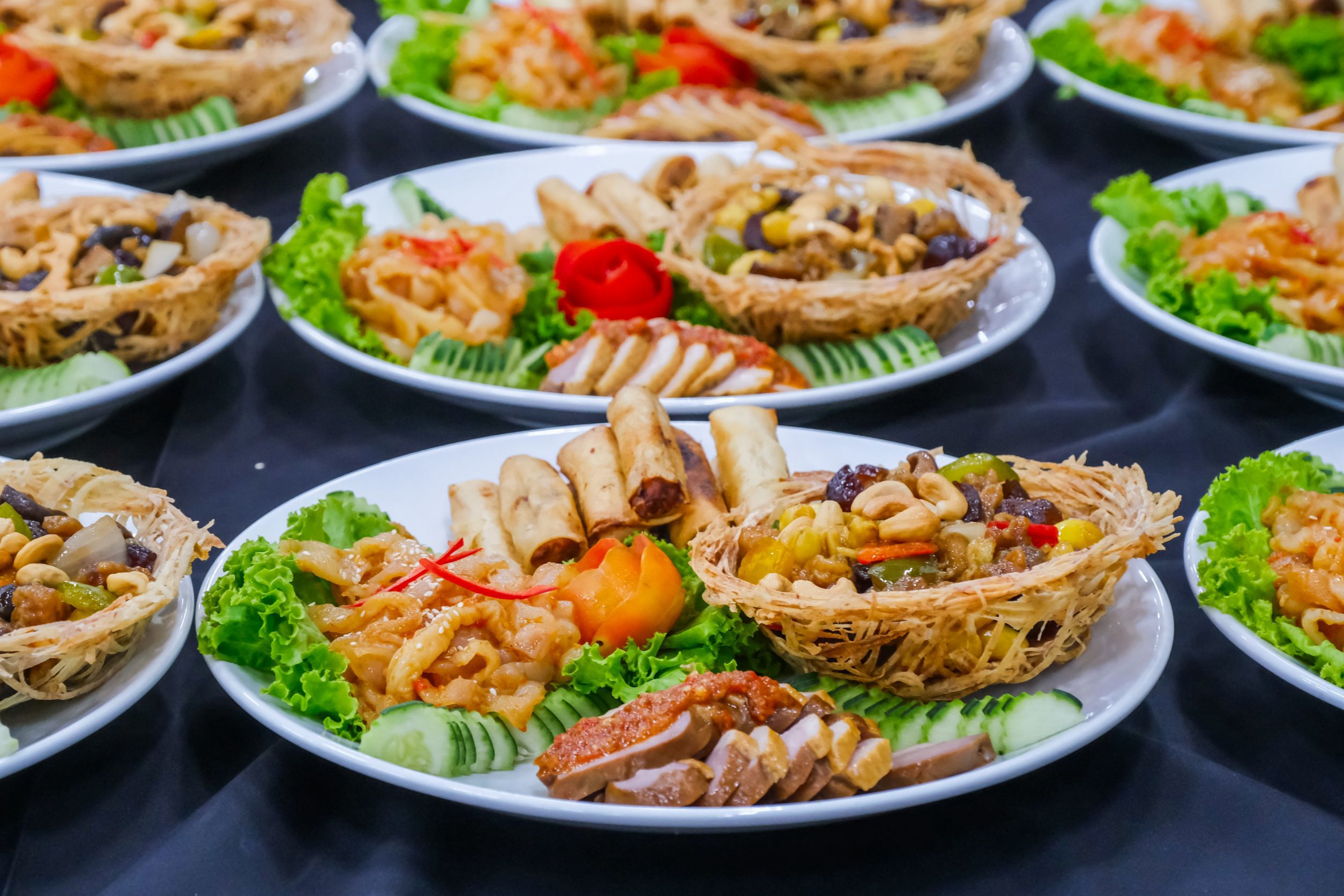 ออเดิร์ฟจักรพรรดิ 4 อย่าง เมนูโต๊ะจีนชุดจักรพรรดิ SawSamSai Catering